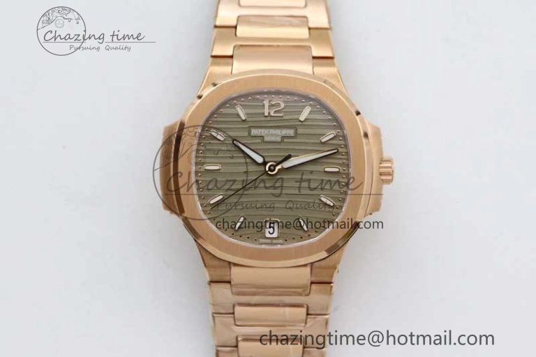 Nautilus 7118 Ladies RG MSF 1:1 Best Edition Gray Dial on RG Bracelet A324 Super Clone