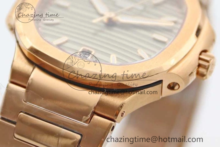 Nautilus 7118 Ladies RG MSF 1:1 Best Edition Gray Dial on RG Bracelet A324 Super Clone