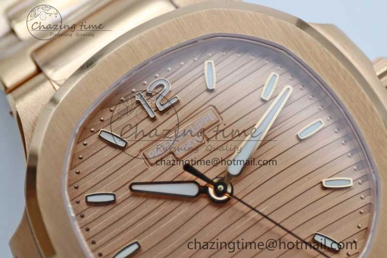 Nautilus 7118 Ladies RG MSF 1:1 Best Edition RG Dial on RG Bracelet A324 Super Clone