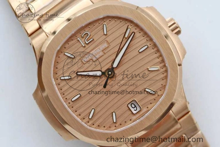 Nautilus 7118 Ladies RG MSF 1:1 Best Edition RG Dial on RG Bracelet A324 Super Clone
