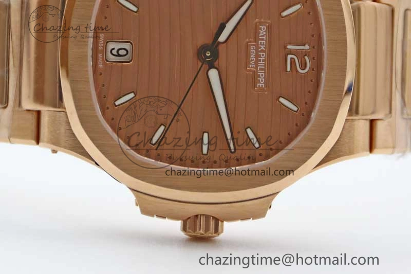 Nautilus 7118 Ladies RG MSF 1:1 Best Edition RG Dial on RG Bracelet A324 Super Clone