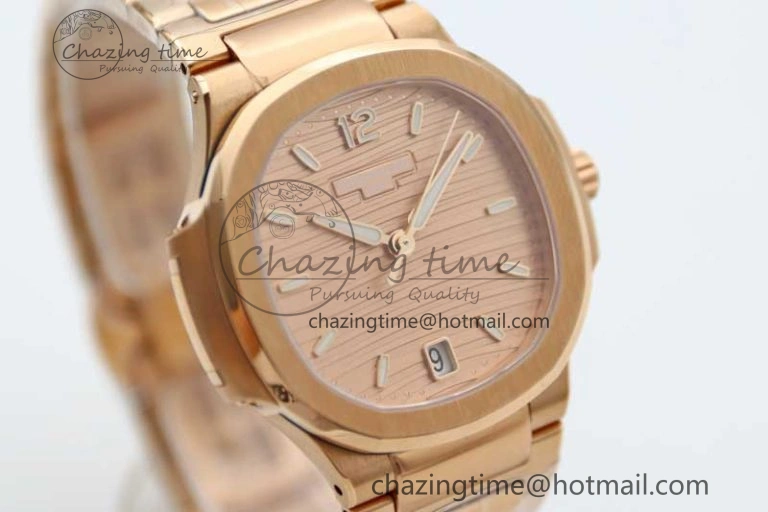 Nautilus 7118 Ladies RG MSF 1:1 Best Edition RG Dial on RG Bracelet A324 Super Clone