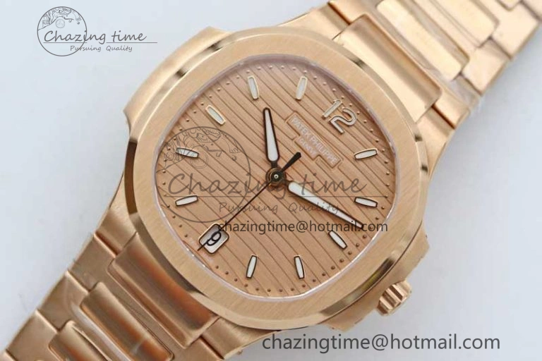 Nautilus 7118 Ladies RG MSF 1:1 Best Edition RG Dial on RG Bracelet A324 Super Clone