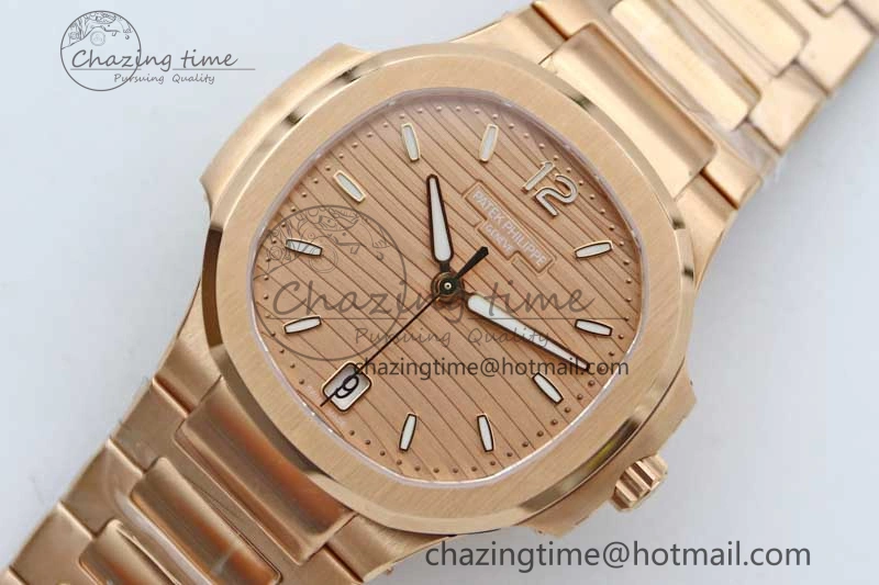 Nautilus 7118 Ladies RG MSF 1:1 Best Edition RG Dial on RG Bracelet A324 Super Clone