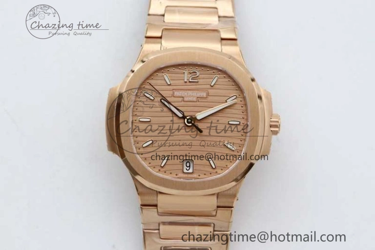 Nautilus 7118 Ladies RG MSF 1:1 Best Edition RG Dial on RG Bracelet A324 Super Clone