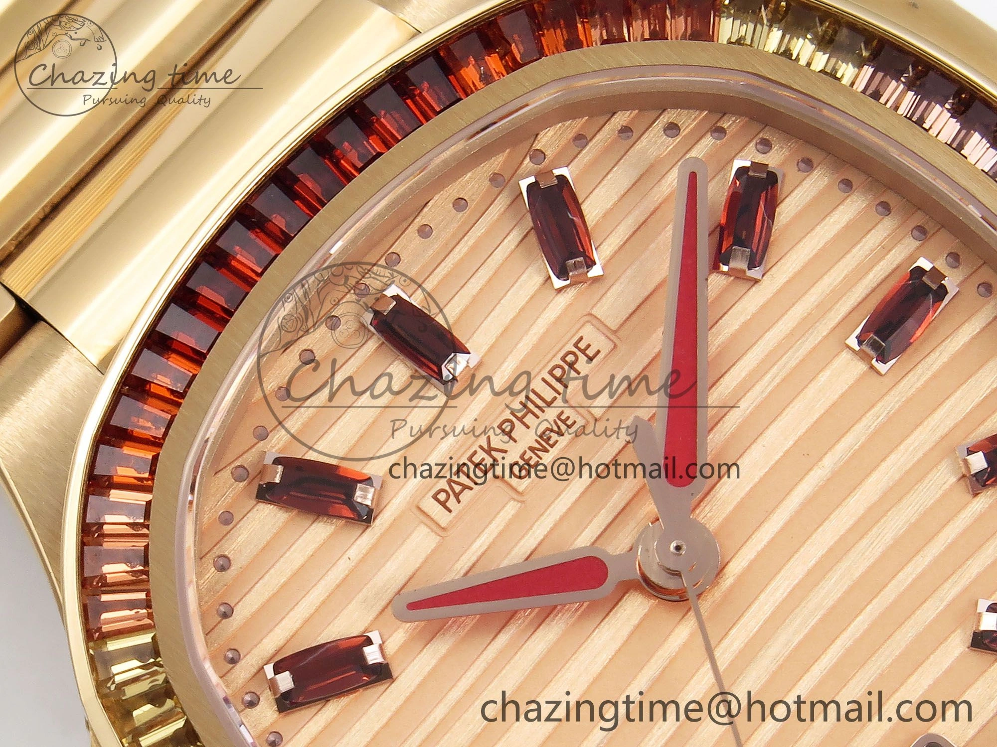 Nautilus 7118 Ladies RG Orange Diamonds PPF 1:1 Best Edition RG Dial on RG Bracelet 324CS