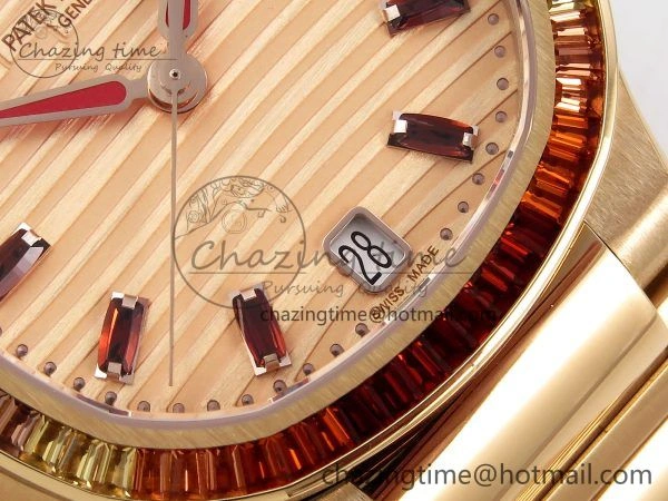 Nautilus 7118 Ladies RG Orange Diamonds PPF 1:1 Best Edition RG Dial on RG Bracelet 324CS