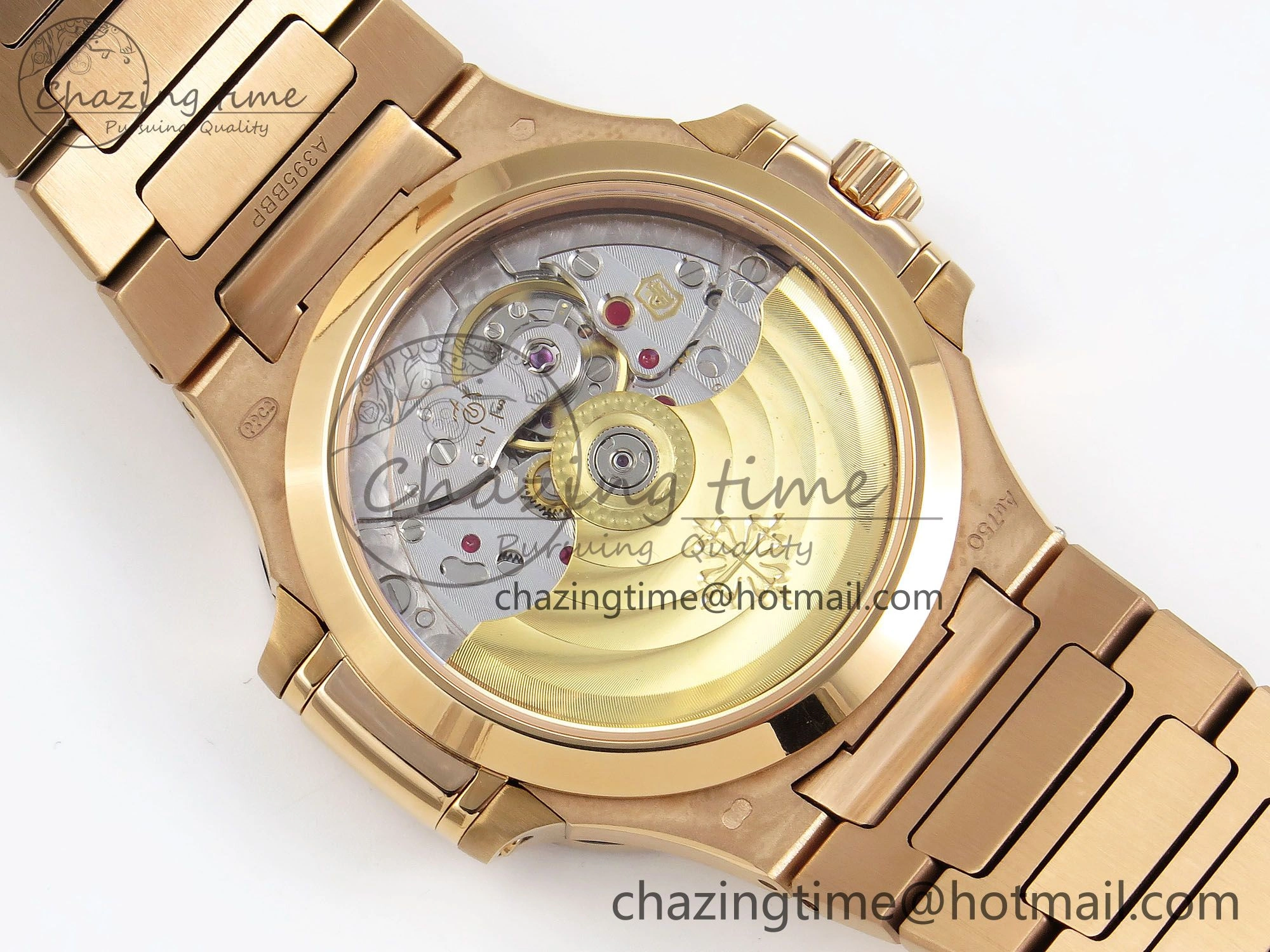 Nautilus 7118 Ladies RG Orange Diamonds PPF 1:1 Best Edition RG Dial on RG Bracelet 324CS