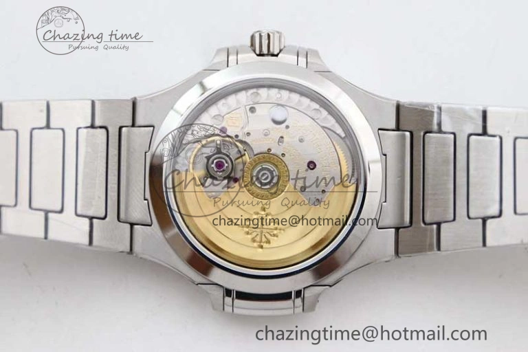 Nautilus 7118 1A MSF 1:1 Best Edition Gray Textured Dial Diamonds Bezel on SS Bracelet A324 Super Clone