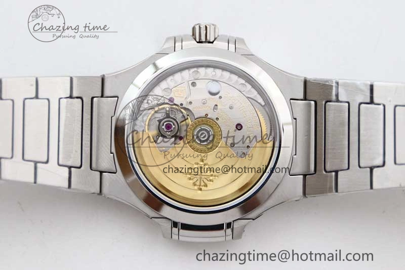 Nautilus 7118 1A MSF 1:1 Best Edition Gray Textured Dial Diamonds Bezel on SS Bracelet A324 Super Clone