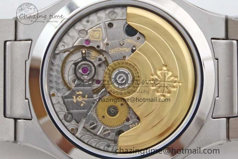 Nautilus 7118 1A MSF 1:1 Best Edition Gray Textured Dial Diamonds Bezel on SS Bracelet A324 Super Clone