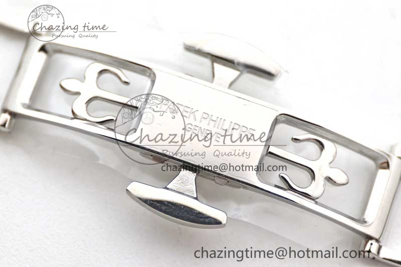 Nautilus 7118 1A MSF 1:1 Best Edition Gray Textured Dial Diamonds Bezel on SS Bracelet A324 Super Clone