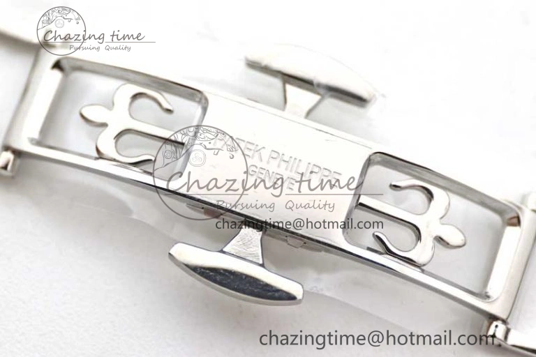 Nautilus 7118 1A MSF 1:1 Best Edition White Textured Dial Diamonds Bezel on SS Bracelet A324 Super Clone
