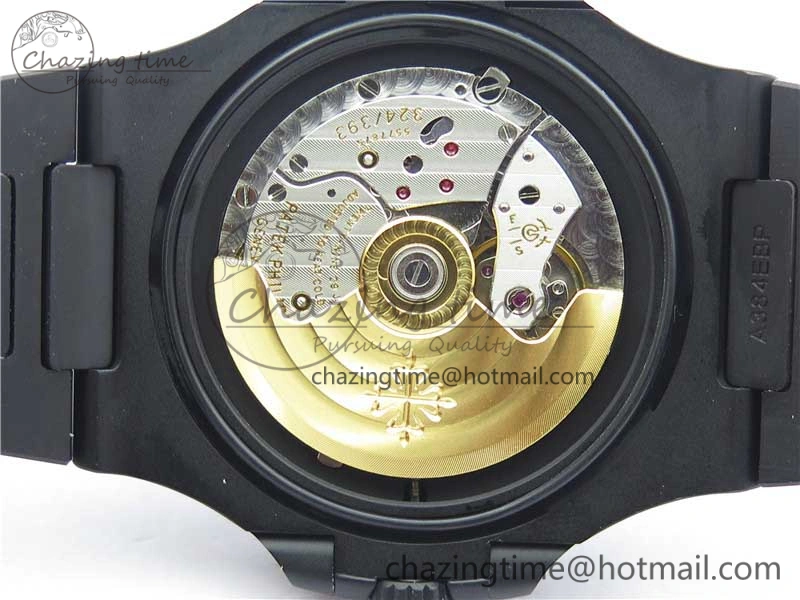 Nautilus Jumbo 5711 DLC PPF 1:1 Best Edition White Textured Dial on DLC Bracelet PPF324