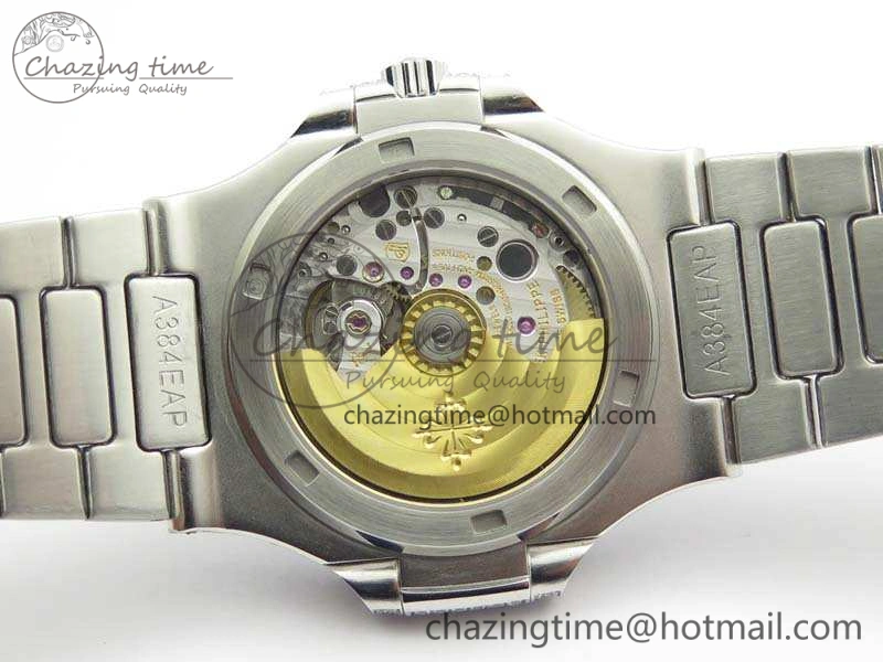 Nautilus Jumbo 5711 Full Paved Diamonds Case Diamond Dial On SS Full Paved Diamonds Bracelet A324