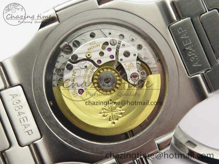 Nautilus Jumbo 5711 Full Paved Diamonds Case Diamond Dial On SS Full Paved Diamonds Bracelet A324