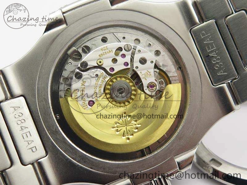 Nautilus Jumbo 5711 Full Paved Diamonds Case Diamond Dial On SS Full Paved Diamonds Bracelet A324