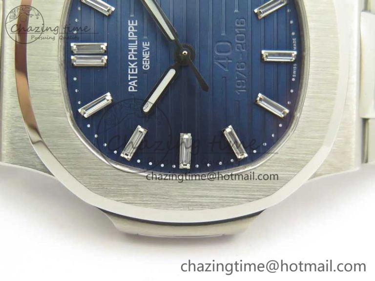 Nautilus Jumbo 5711 JJF 1:1 Best Edition 40th Anniversary Blue Dial on SS Bracelet A324
