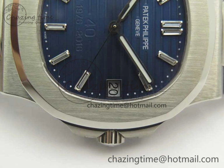 Nautilus Jumbo 5711 JJF 1:1 Best Edition 40th Anniversary Blue Dial on SS Bracelet A324