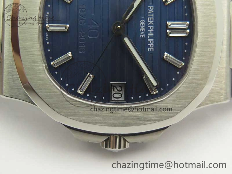 Nautilus Jumbo 5711 JJF 1:1 Best Edition 40th Anniversary Blue Dial on SS Bracelet A324