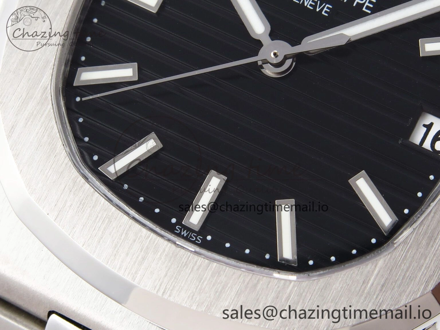 Nautilus Jumbo 5711 JJF 1:1 Best Edition Black Textured Dial On SS Bracelet A324 V3