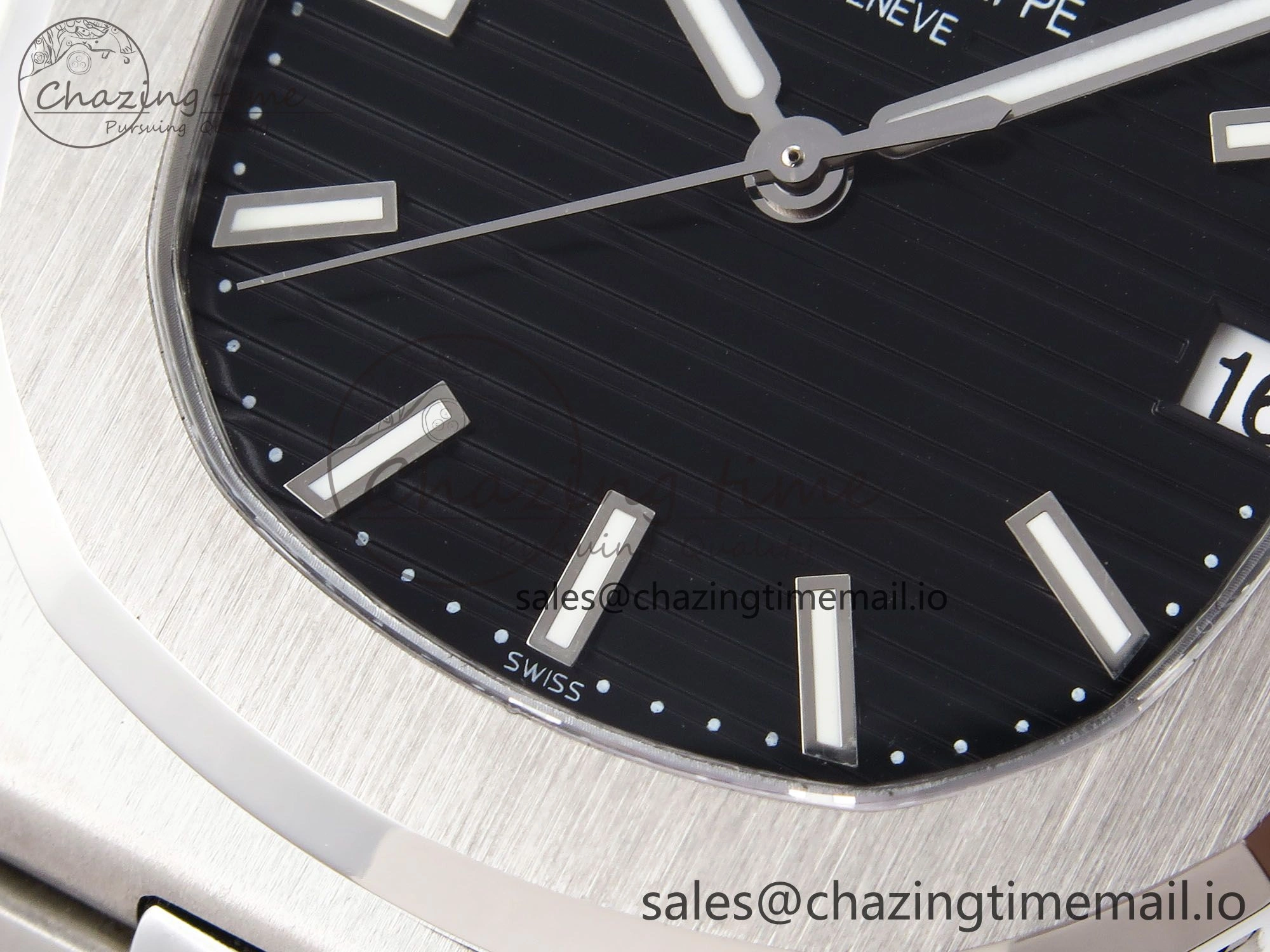 Nautilus Jumbo 5711 JJF 1:1 Best Edition Black Textured Dial On SS Bracelet A324 V3
