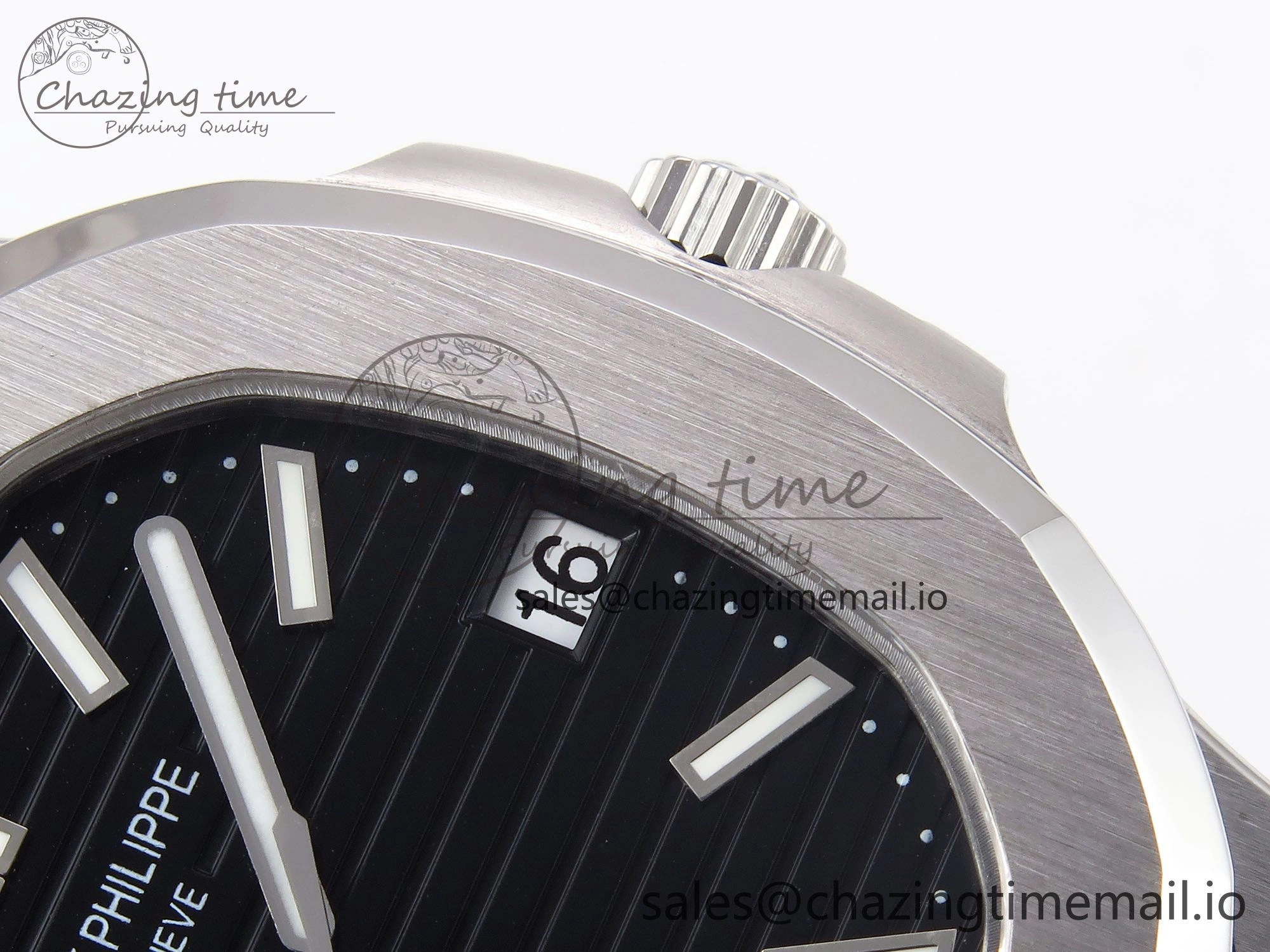 Nautilus Jumbo 5711 JJF 1:1 Best Edition Black Textured Dial On SS Bracelet A324 V3