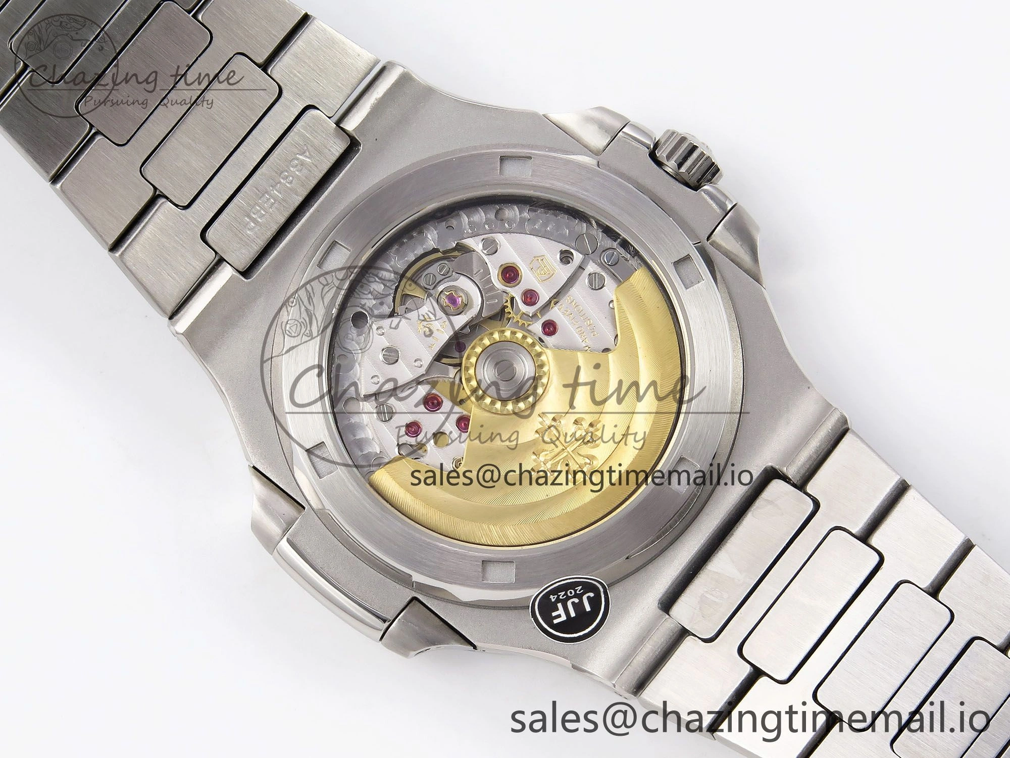 Nautilus Jumbo 5711 JJF 1:1 Best Edition Black Textured Dial On SS Bracelet A324 V3