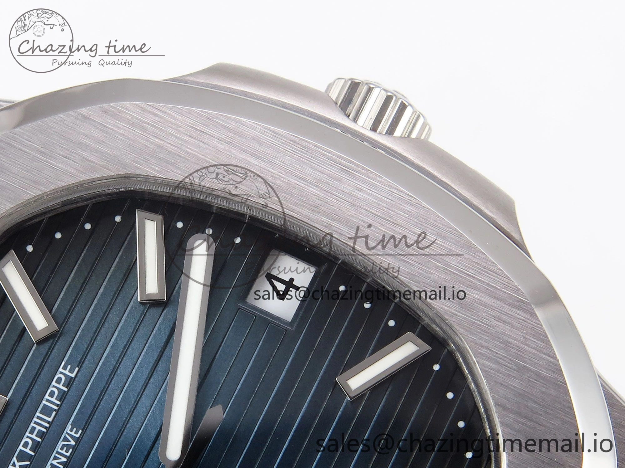 Nautilus Jumbo 5711 JJF 1:1 Best Edition Blue Textured Dial On SS Bracelet A324 V3