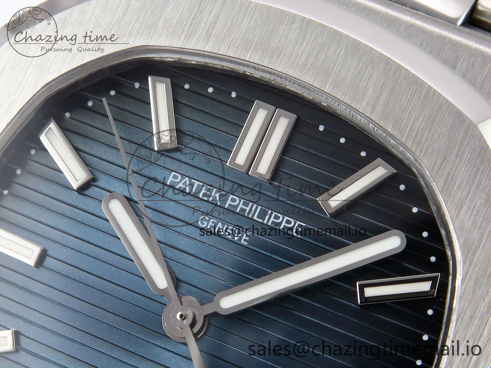 Nautilus Jumbo 5711 JJF 1:1 Best Edition Blue Textured Dial On SS Bracelet A324 V3