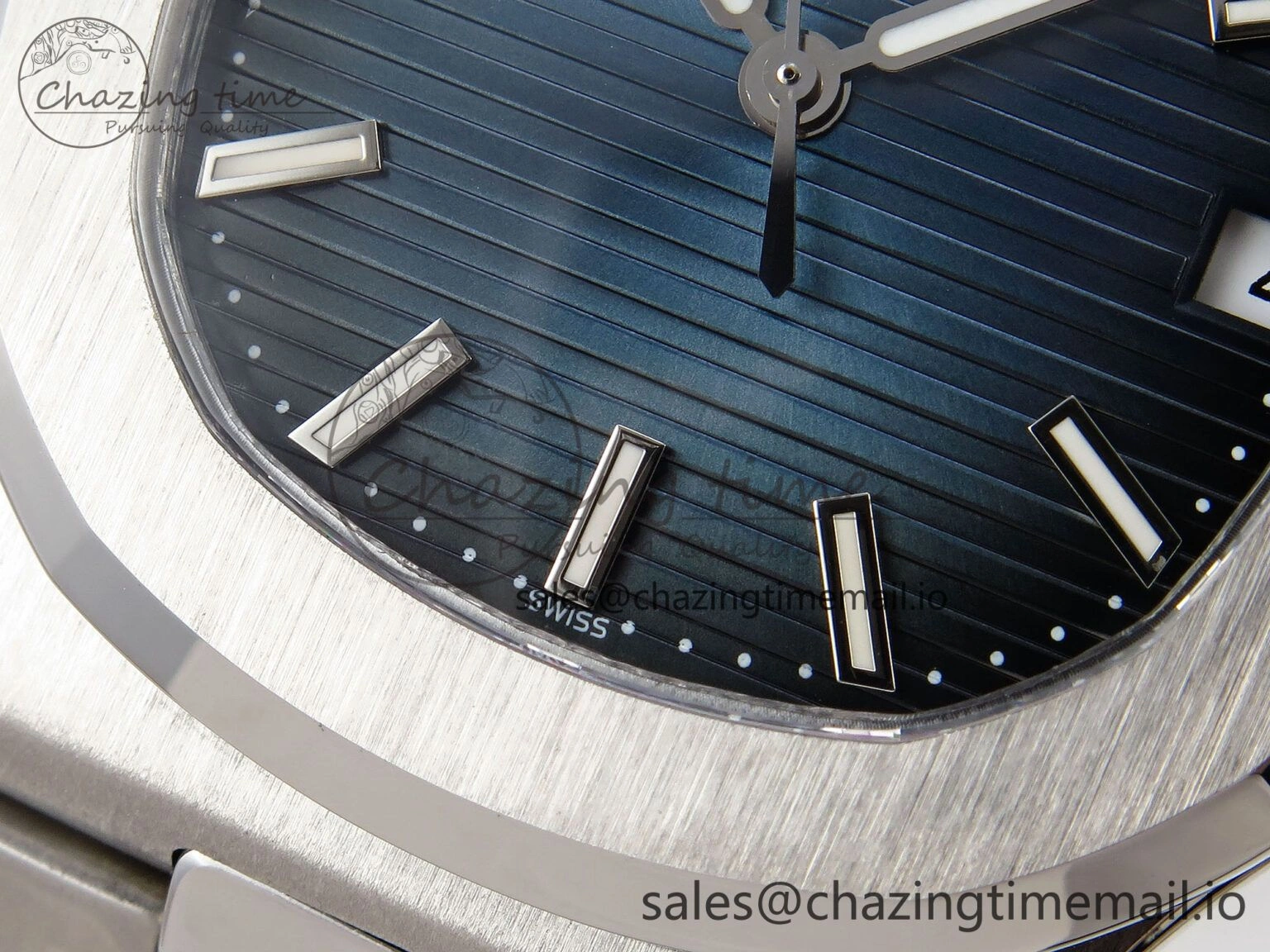 Nautilus Jumbo 5711 JJF 1:1 Best Edition Blue Textured Dial On SS Bracelet A324 V3