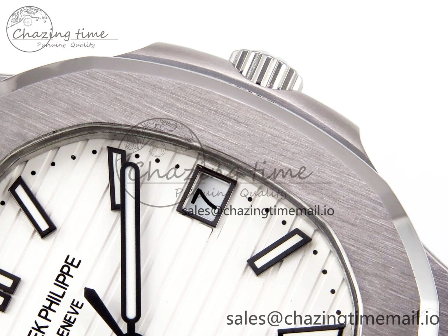 Nautilus Jumbo 5711 JJF 1:1 Best Edition White Textured Dial On SS Bracelet A324 V3