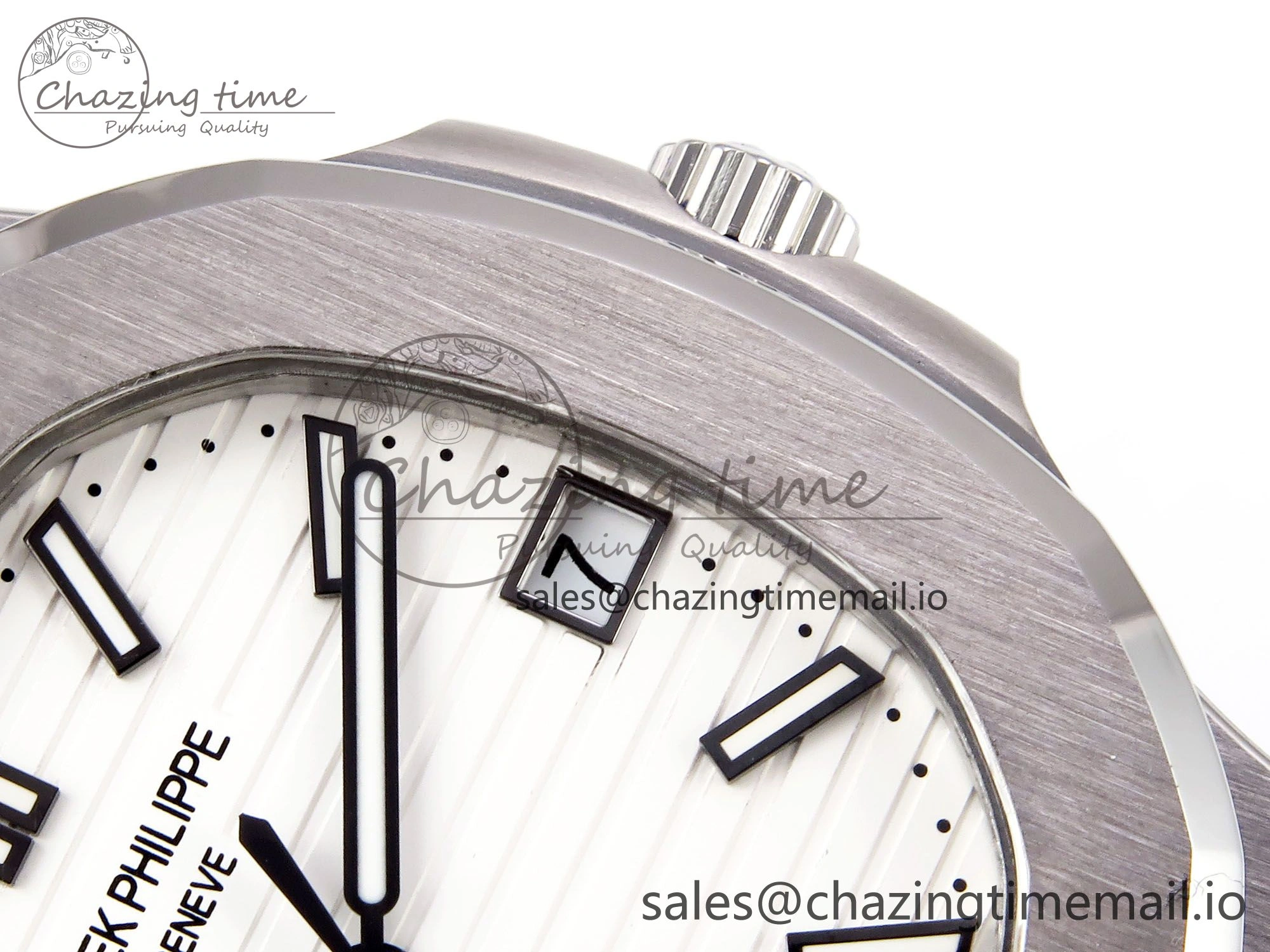 Nautilus Jumbo 5711 JJF 1:1 Best Edition White Textured Dial On SS Bracelet A324 V3