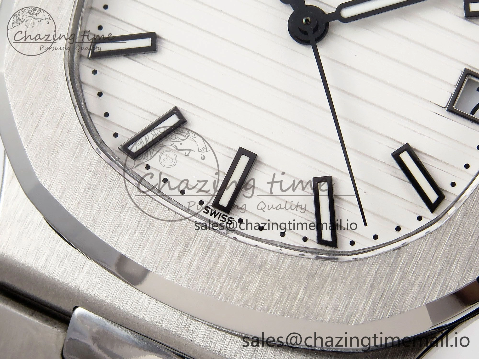 Nautilus Jumbo 5711 JJF 1:1 Best Edition White Textured Dial On SS Bracelet A324 V3