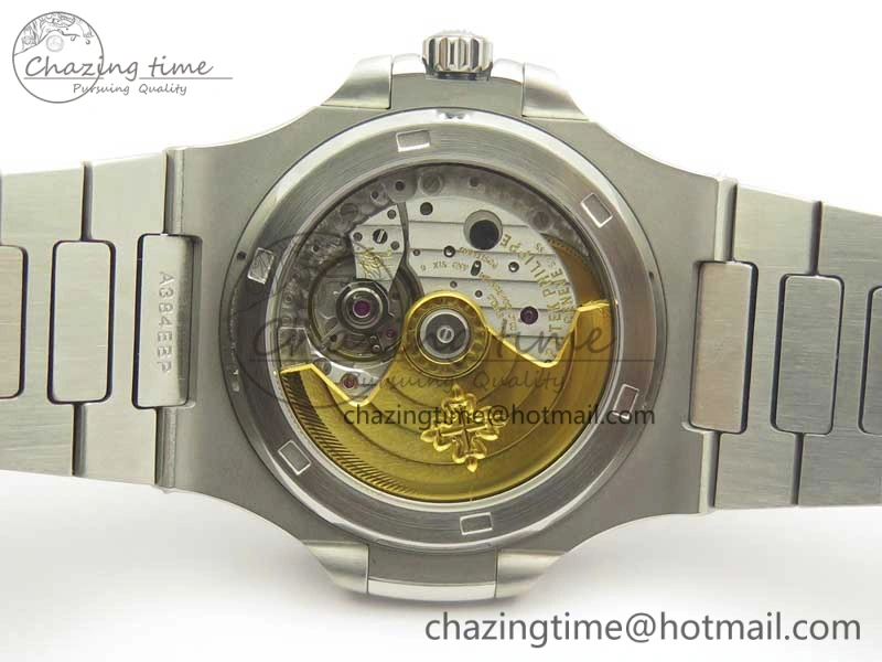 Nautilus Jumbo 5711 MKF 1:1 Best Edition Black Textured Dial on SS Bracelet A324 Clone V5