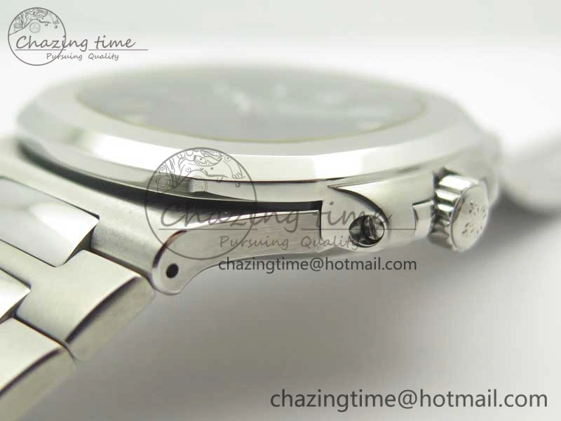 Nautilus Jumbo 5711 MKF 1:1 Best Edition Black Textured Dial on SS Bracelet A324 Clone V5