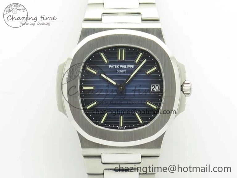 Nautilus Jumbo 5711 MKF 1:1 Best Edition Blue Textured Dial on SS Bracelet A324 Clone V5