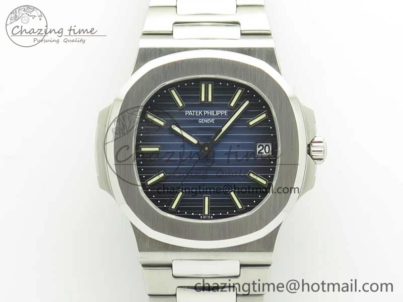 Nautilus Jumbo 5711 MKF 1:1 Best Edition Blue Textured Dial on SS Bracelet A324 Clone V5