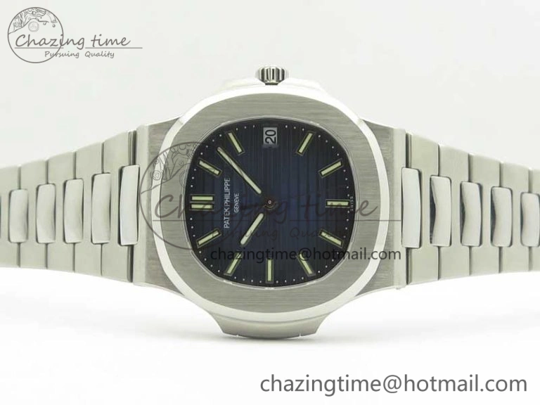 Nautilus Jumbo 5711 MKF 1:1 Best Edition Blue Textured Dial on SS Bracelet A324 Clone V5