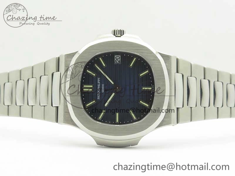 Nautilus Jumbo 5711 MKF 1:1 Best Edition Blue Textured Dial on SS Bracelet A324 Clone V5