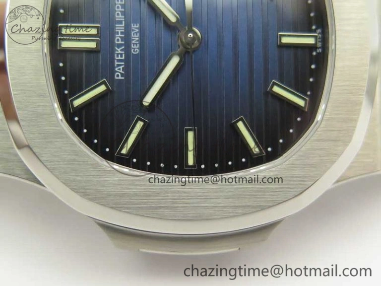 Nautilus Jumbo 5711 MKF 1:1 Best Edition Blue Textured Dial on SS Bracelet A324 Clone V5