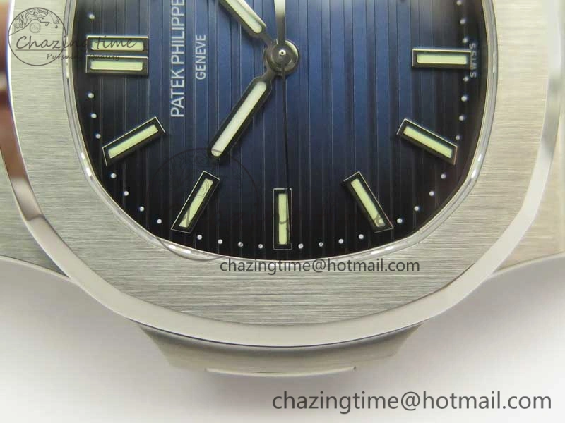 Nautilus Jumbo 5711 MKF 1:1 Best Edition Blue Textured Dial on SS Bracelet A324 Clone V5