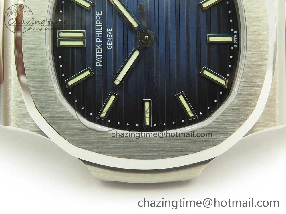 Nautilus Jumbo 5711 MKF 1:1 Best Edition Blue Textured Dial on SS Bracelet A324 Clone V6