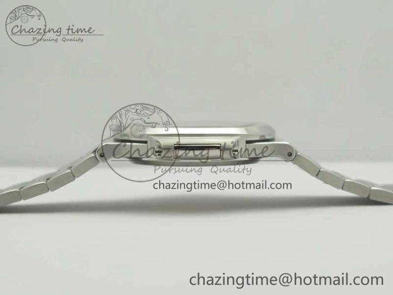 Nautilus Jumbo 5711 MKF 1:1 Best Edition White Textured Dial on SS Bracelet A324 Clone V5