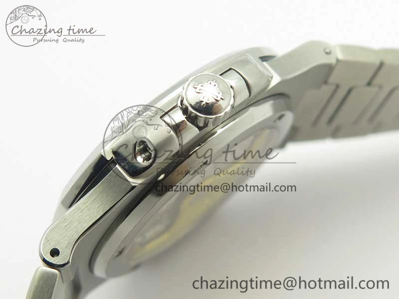 Nautilus Jumbo 5711 MKF 1:1 Best Edition White Textured Dial on SS Bracelet A324 Clone V5