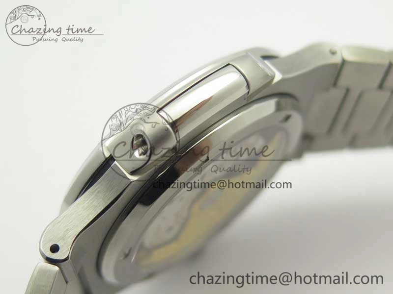 Nautilus Jumbo 5711 MKF 1:1 Best Edition White Textured Dial on SS Bracelet A324 Clone V5