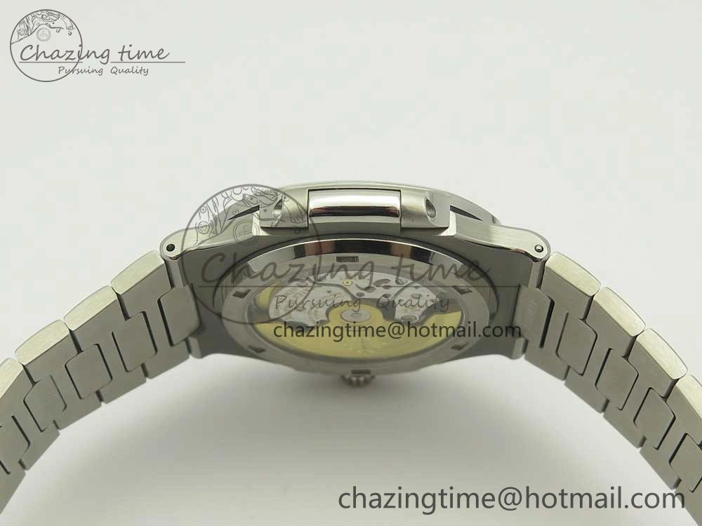 Nautilus Jumbo 5711 MKF 1:1 Best Edition White Textured Dial on SS Bracelet A324 Clone V6