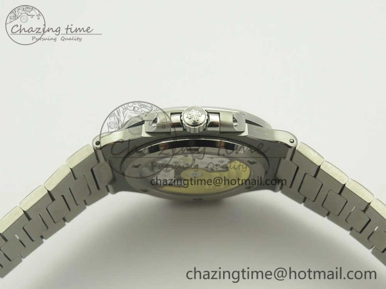 Nautilus Jumbo 5711 MKF 1:1 Best Edition White Textured Dial on SS Bracelet A324 Clone V6