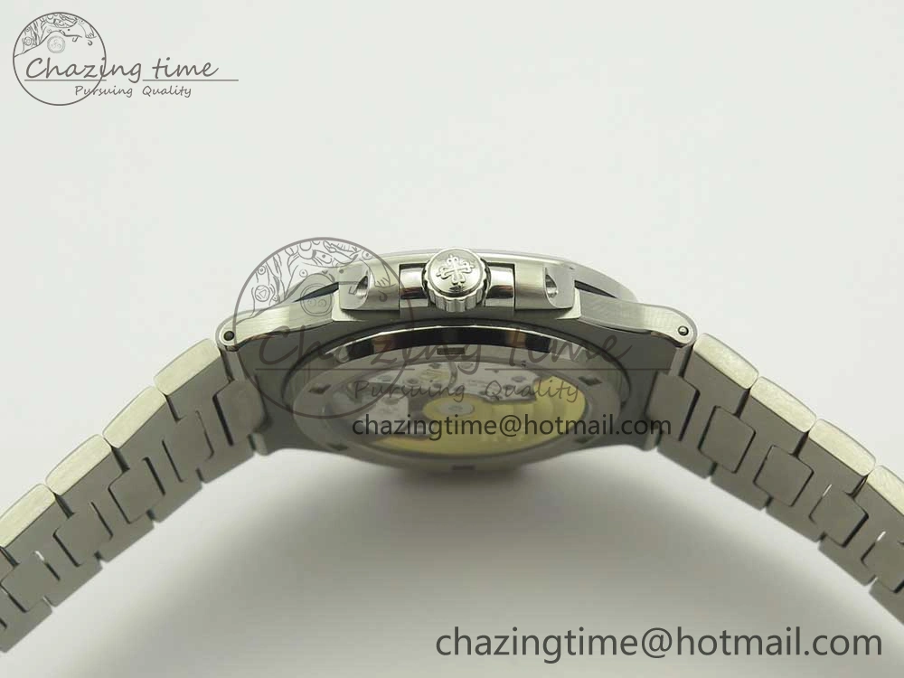 Nautilus Jumbo 5711 MKF 1:1 Best Edition White Textured Dial on SS Bracelet A324 Clone V6