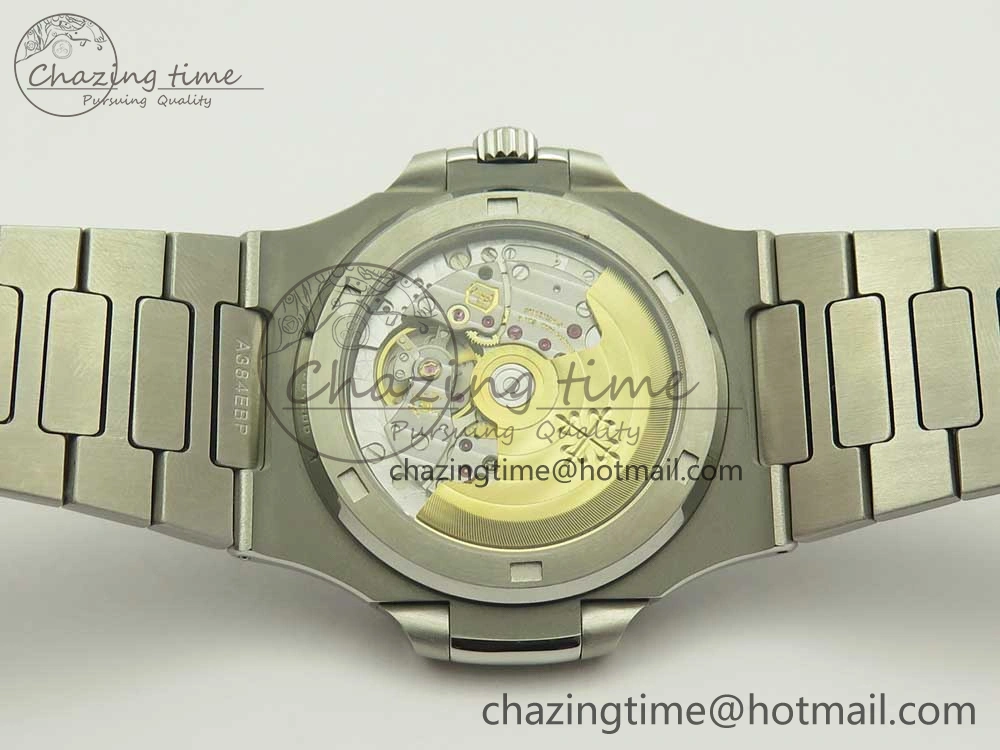 Nautilus Jumbo 5711 MKF 1:1 Best Edition White Textured Dial on SS Bracelet A324 Clone V6